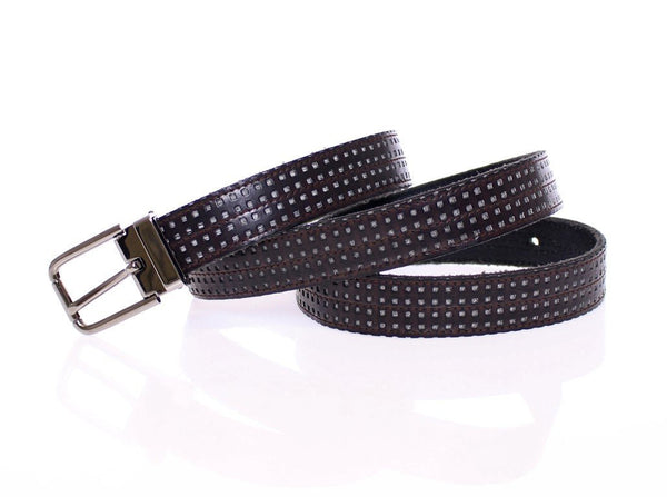 Brown Leather Logo Belt