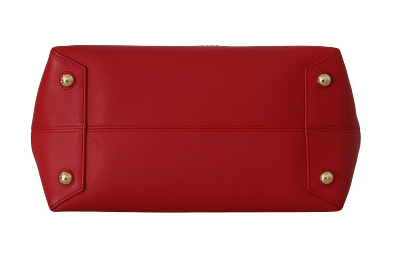 Margherita Red Leather Python Snakeskin Handbag