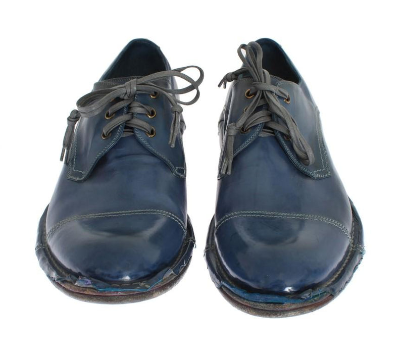 Blue Leather Dress Formal Shoes