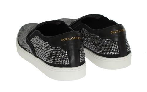 Black Strass Canvas Logo Sneakers