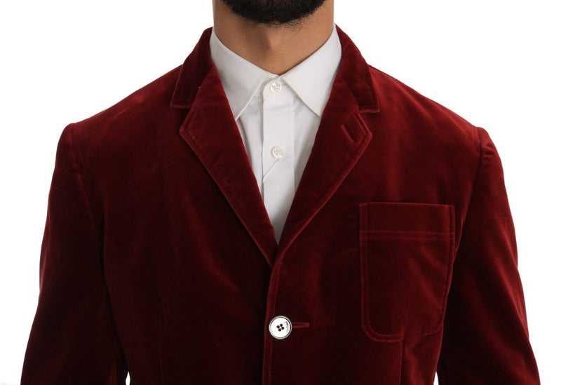 Sport Coat Blazer Bordeaux Velvet Jacket
