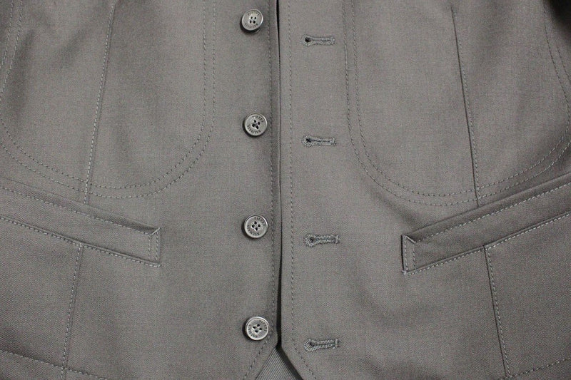 Black two button blazer with Vest