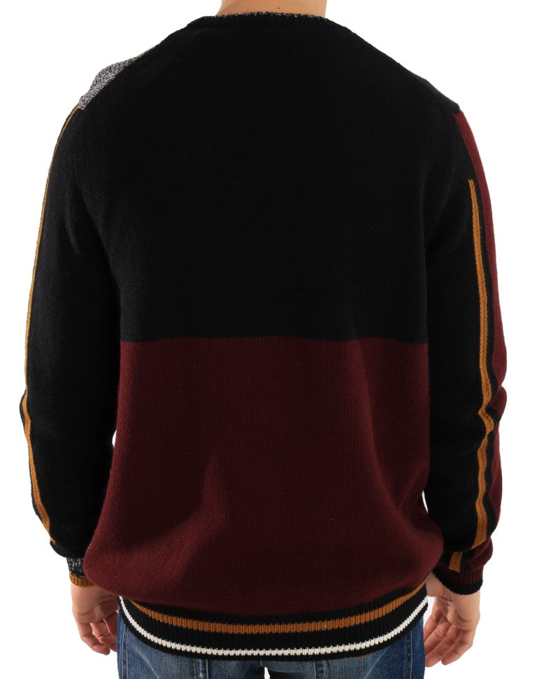 Multicolor Knitted Cashmere Wool Sweater