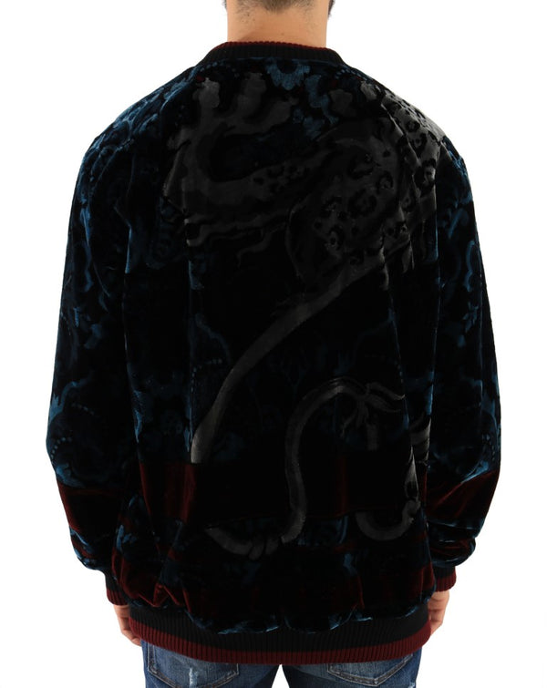 Multicolor Leopard Velvet Pullover Sweater