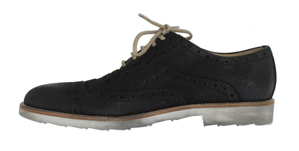 Black Leather Wingtip Shoes