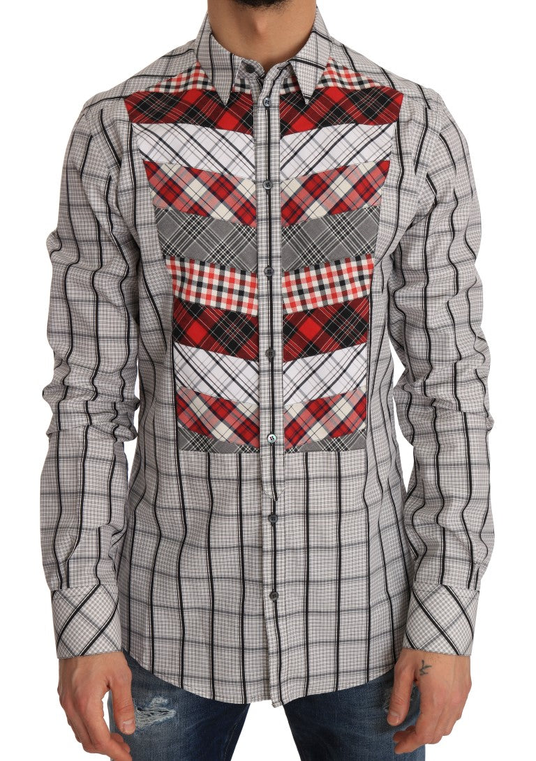 Multicolor Check Cotton Slim Fit Shirt