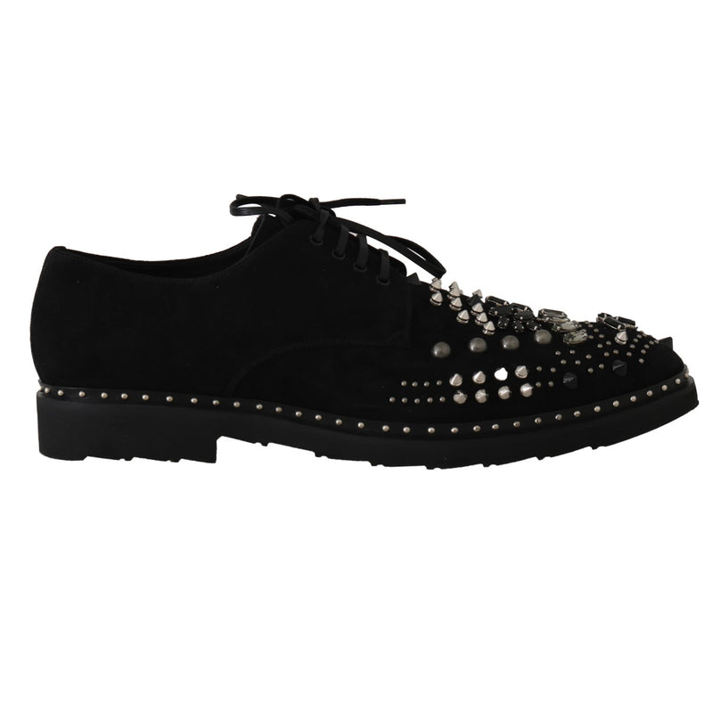 Black Shoes Crystal Studded Derby