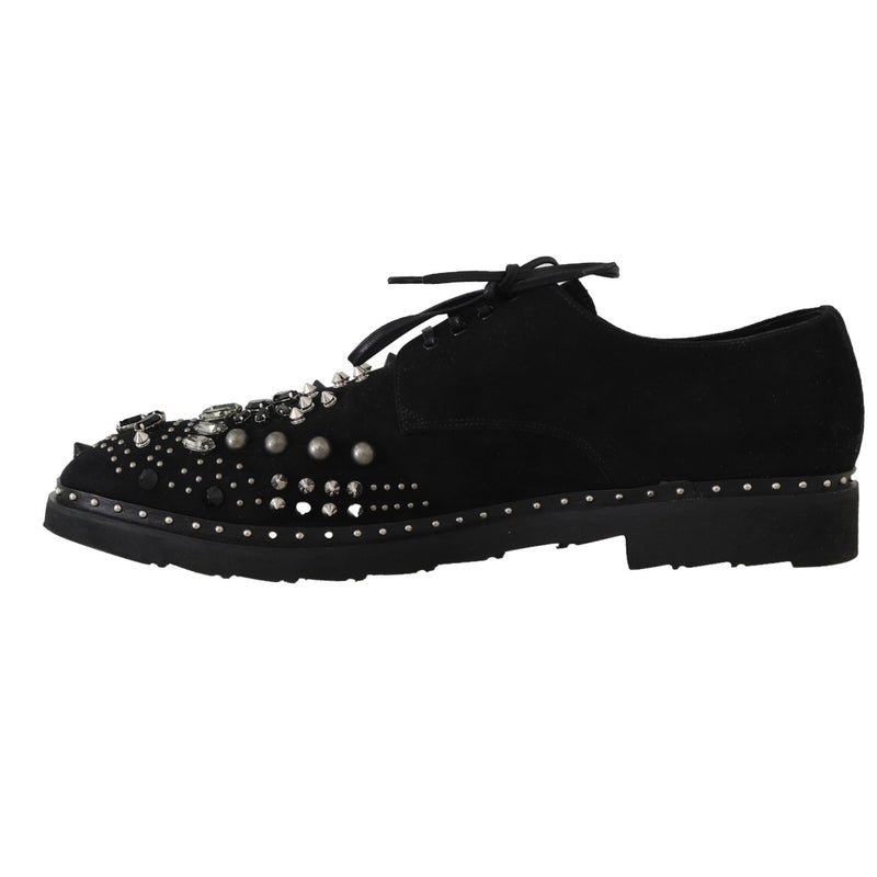 Black Shoes Crystal Studded Derby