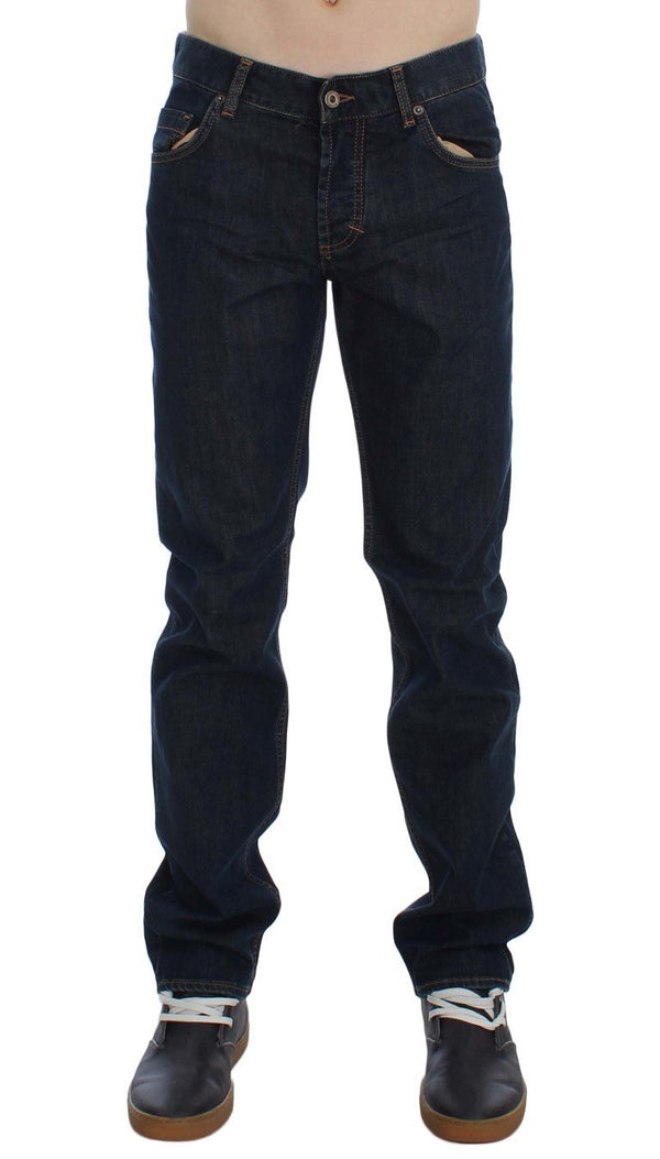 Blue Cotton Stretch Regular Fit jeans