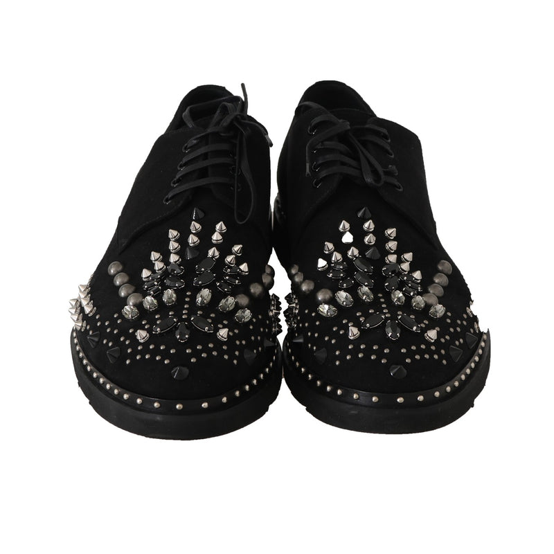 Black Shoes Crystal Studded Derby