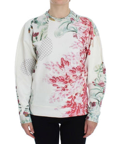 Multicolor Motive Print Cotton Sweater