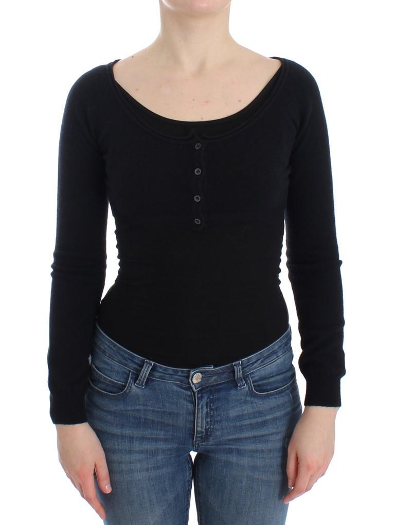 Black Cashmere Cardigan Sweater