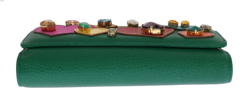 Green Leather Crystals VON Bag