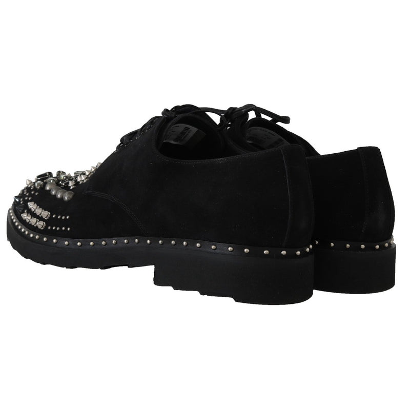 Black Shoes Crystal Studded Derby