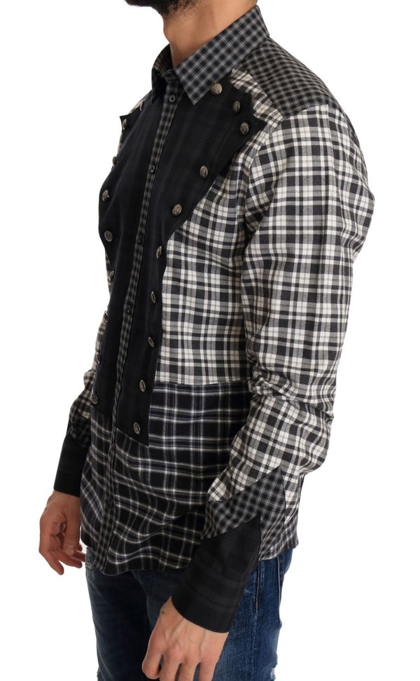 Multicolor Check Cotton Slim Fit Shirt