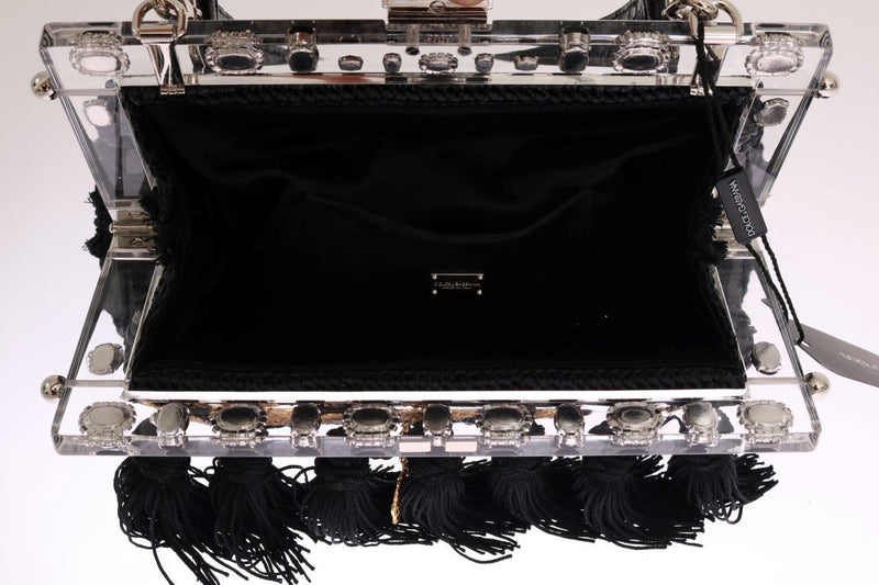 Black Tassel Gold Baroque Crystal VANDA Designer Handbag for Women