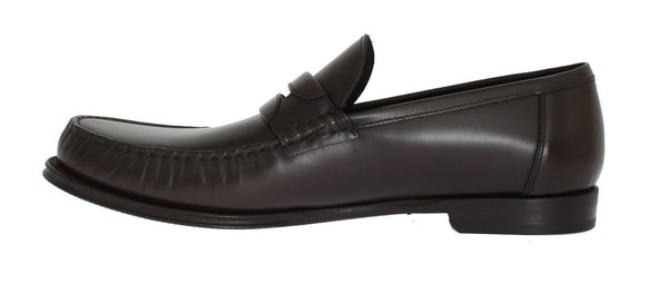 Brown Leather Loafers Shoes