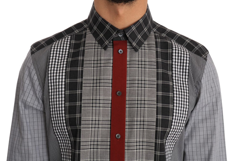 Gray Check Cotton GOLD Slim Fit Shirt