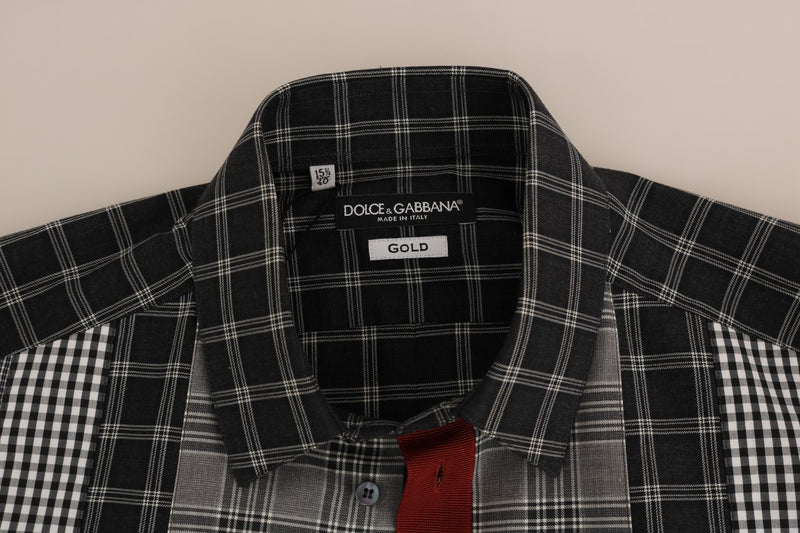 Gray Check Cotton GOLD Slim Fit Shirt