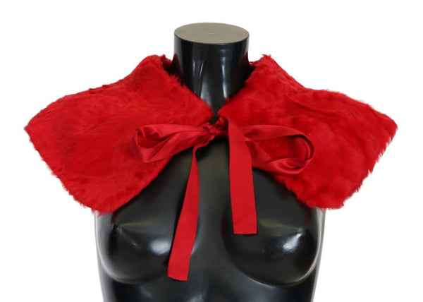 Red Xiangao Lamb Fur Scarf