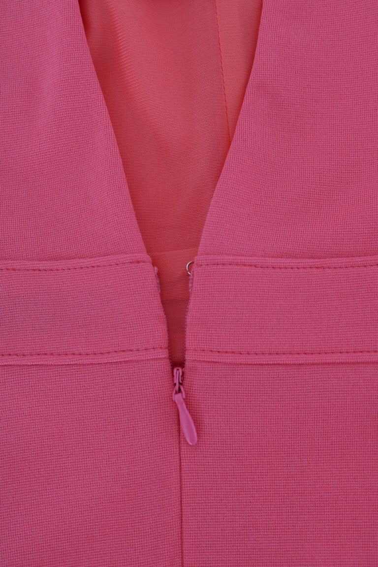 Pink Sheath Sleeveless Dress