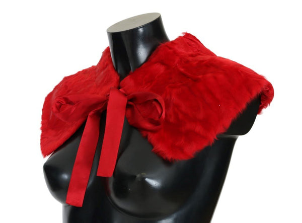 Red Xiangao Lamb Fur Scarf