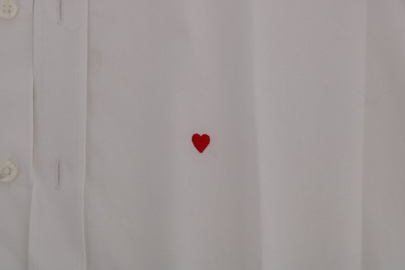 White Cotton Stretch Slim Fit Dress Shirt
