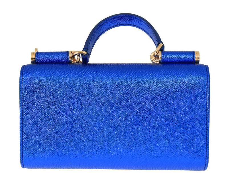 Blue Sicily VON Leather Clutch Bag