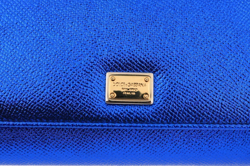 Blue Sicily VON Leather Clutch Bag