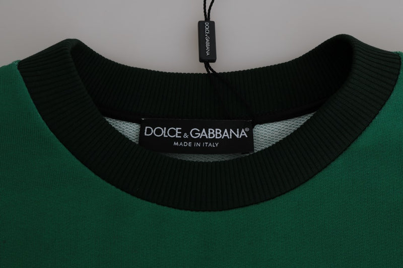 Green Cotton Pullover Sweater