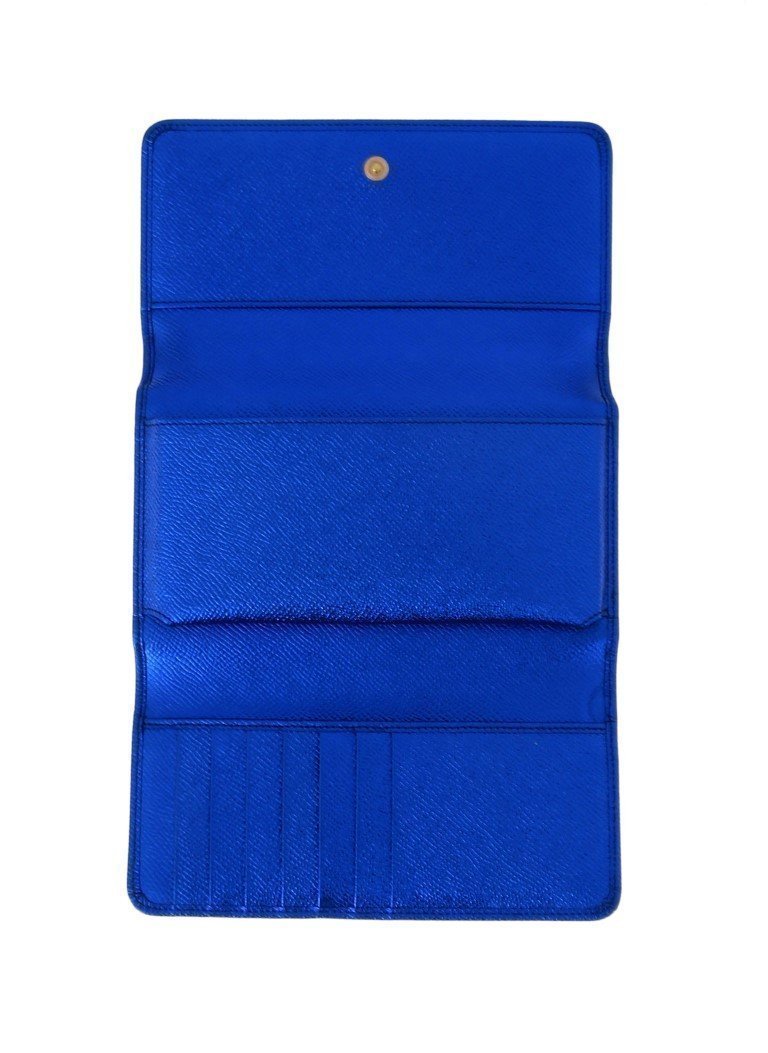 Blue Sicily VON Leather Clutch Bag