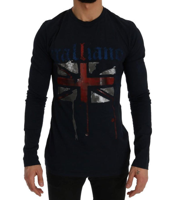 Blue Motive Flag Long Sleeve T-Shirt