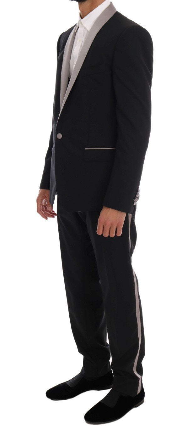 Black 3 Piece MARTINI Slim Suit