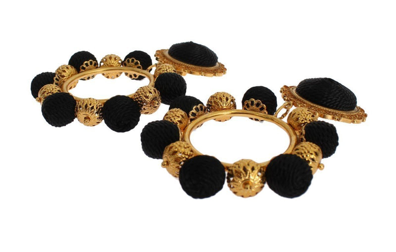 Black Gold Brass NATALE ClipOn Earring