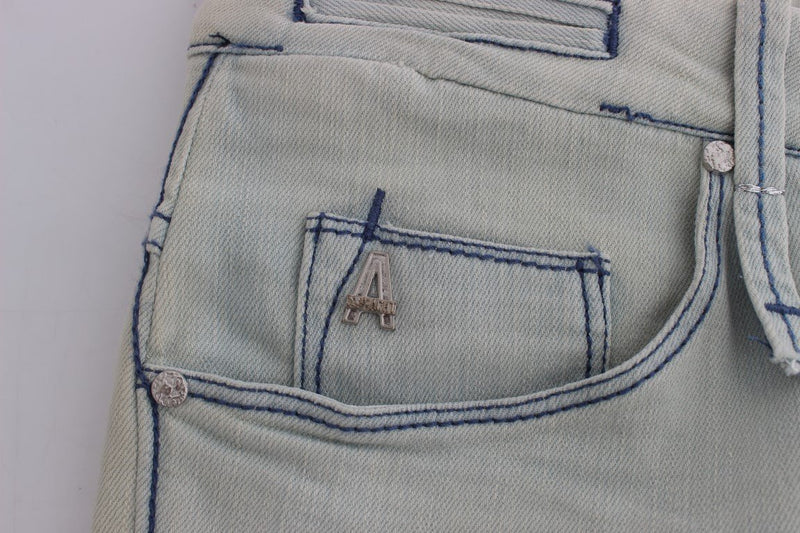 Blue Wash Denim Cotton Stretch Slim Fit Jeans