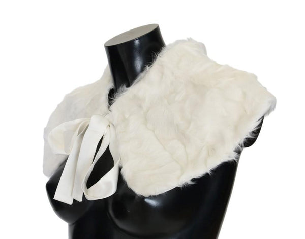 White Xiangao Lamb Fur Scarf