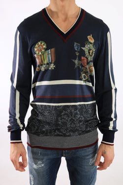 Blue Cashmere Silk Sweater