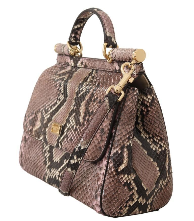 SICILY Pink Python Snakeskin Borse Handbag