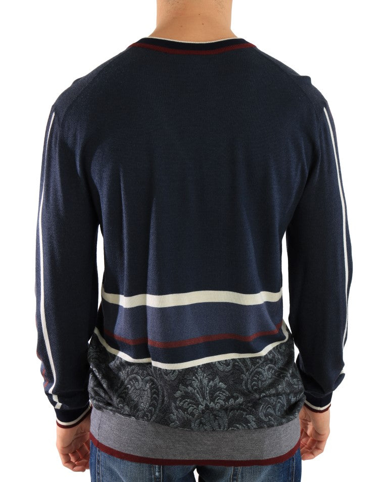 Blue Cashmere Silk Sweater