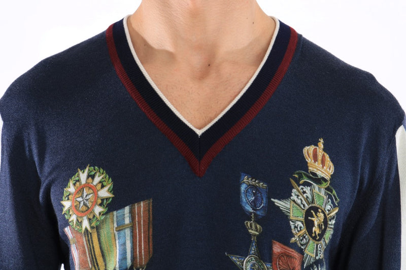 Blue Cashmere Silk Sweater