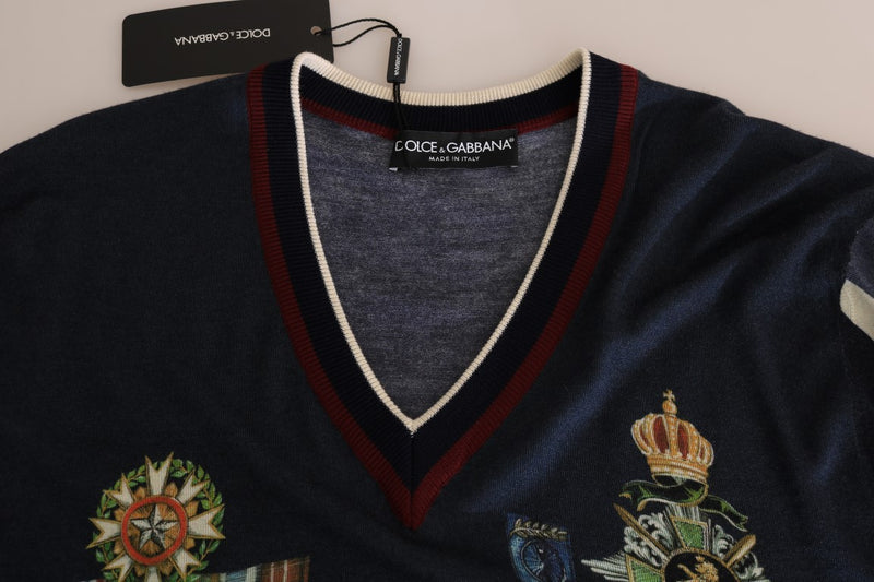 Blue Cashmere Silk Sweater