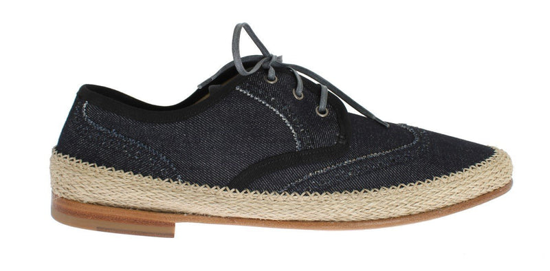 Blue Denim Cotton Casual Shoes