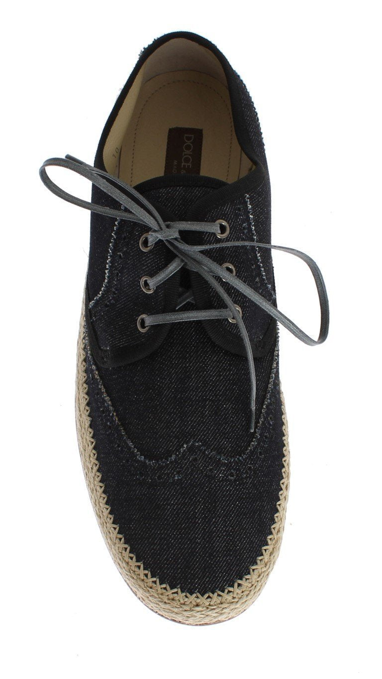 Blue Denim Cotton Casual Shoes