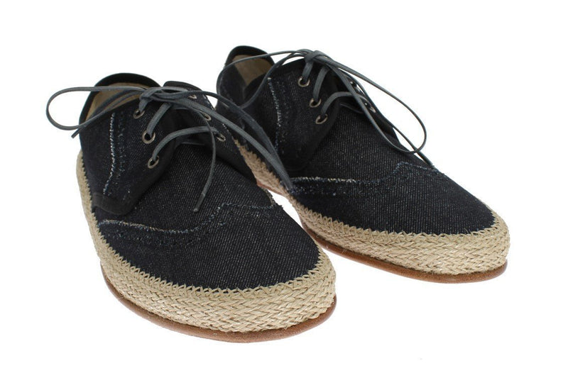 Blue Denim Cotton Casual Shoes