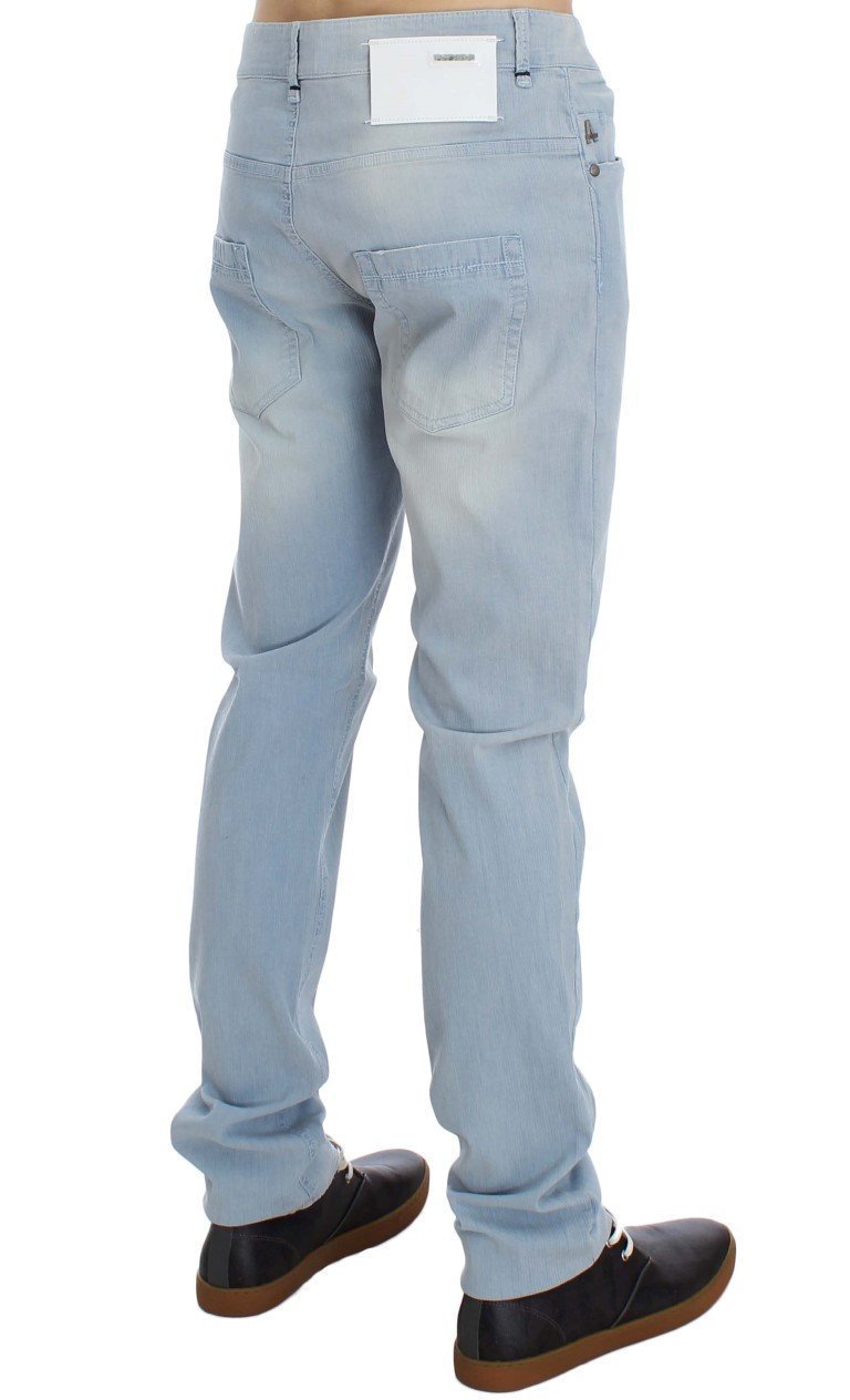 Blue Denim Cotton Stretch Slim Fit Jeans