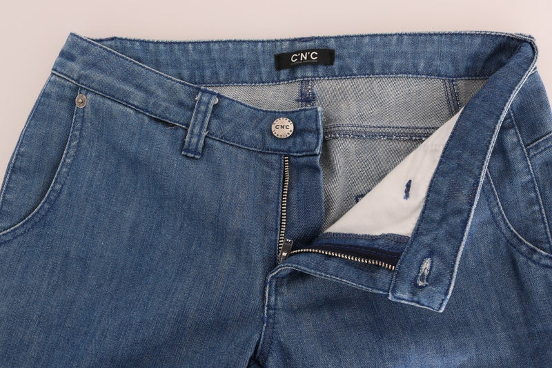 Blue Wash Cotton Slim Denim Jeans