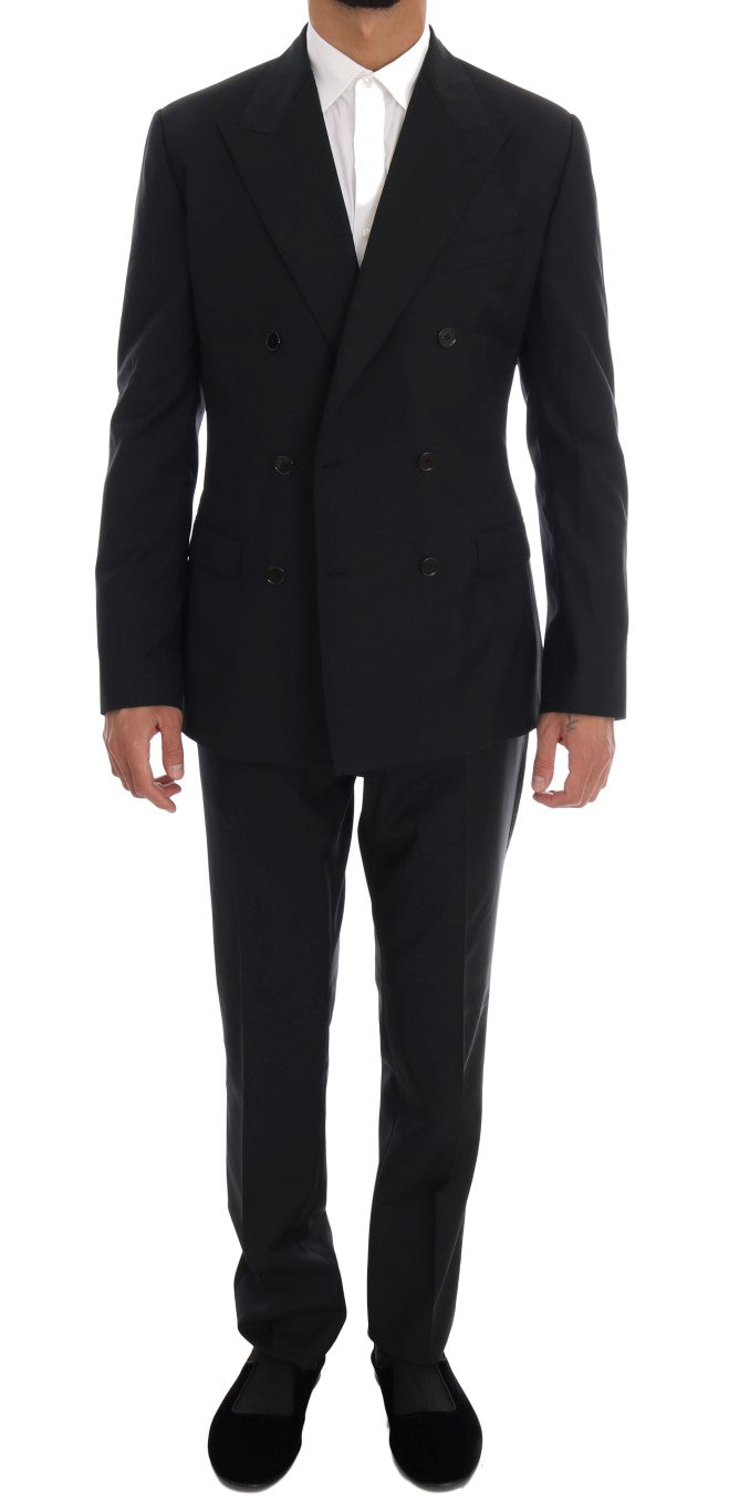 Blue Wool Double Breasted SICILIA Suit