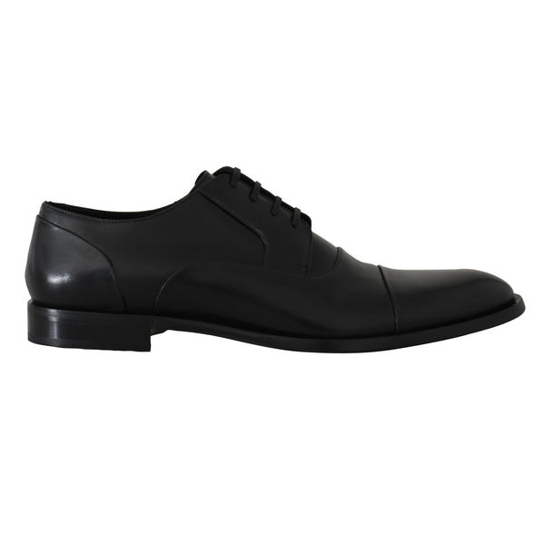 Black Leather Derby Dress Formal Shoes
