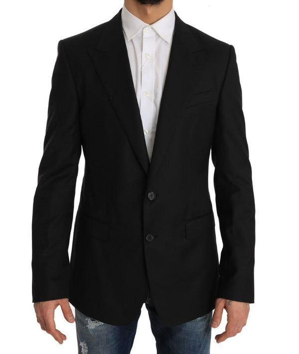 Black Wool D&G Logo Blazer Jacket