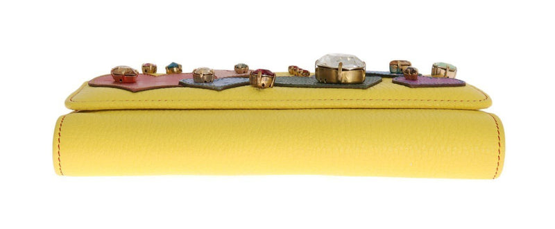 Yellow Leather Crystal VON Bag